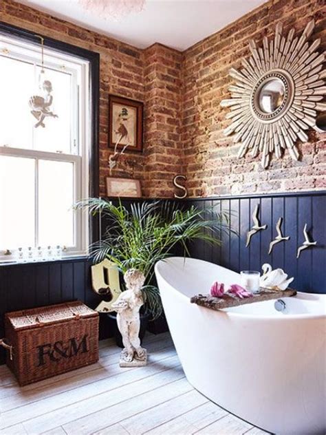 48 Stylish Bathrooms With Brick Walls And Ceilings Digsdigs