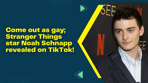 Come Out As Gay Stranger Things Star Noah Schnapp Revealed On Tiktok