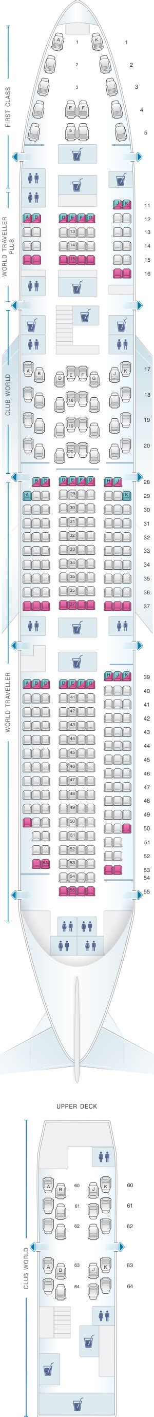 British Airways 744 Seat Plan