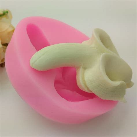 Poked Banana Silicone Mold For Hand Made Soap And Crafts L716 Silicone Molds Wholesale