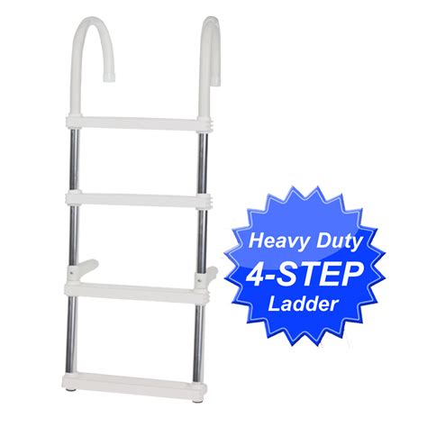 4 Step Boat Boarding Ladder Heavy Duty Quality Aluminium Folding Brand New