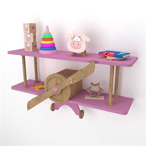 Airplane Shelf For Baby Room Free 3d Model Cgtrader