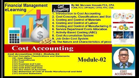 Cost Accounting Coamodule 02cost Concepts Classifications And