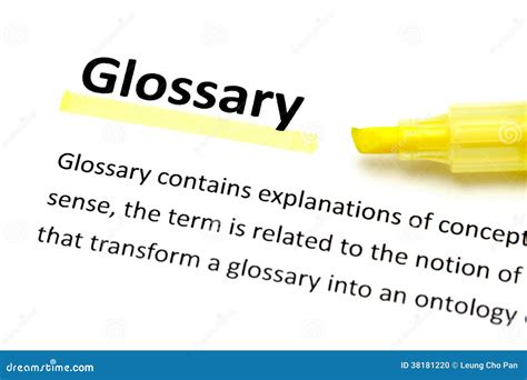 Glossary Meaning Stock Photo Image Of Paper Letters 38181220