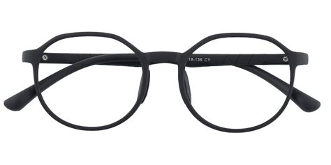 hoboken round black eyeglasses