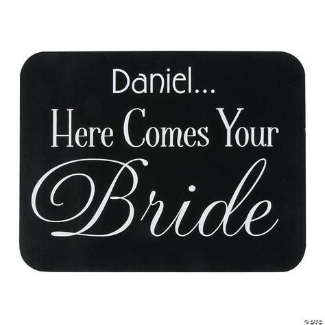 Personalized Here Comes Your Bride Sign Oriental Trading