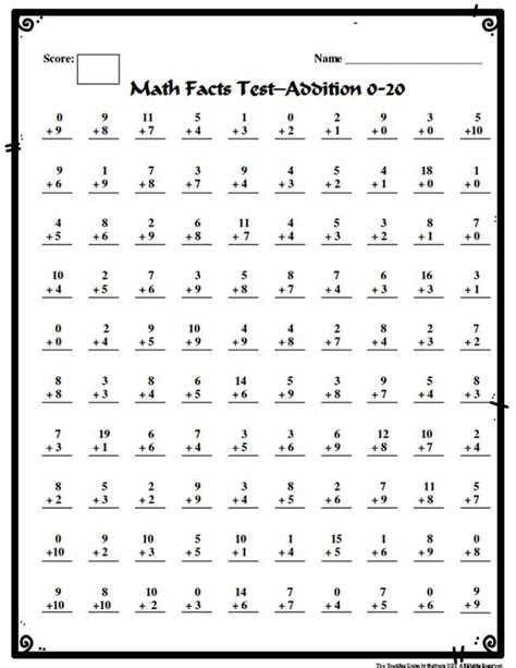 Addition And Subtraction Practice Sample Addition Subtraction