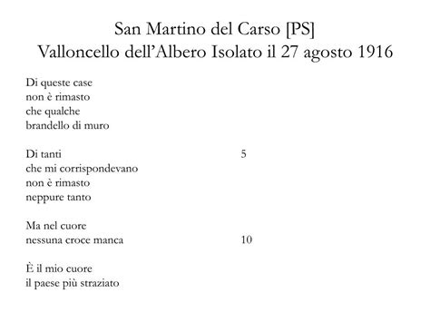 San Martino Del Carso Poesia Analisi - Testo Della Poesia San Martino Del Carso Di Ungaretti - Poesie Image