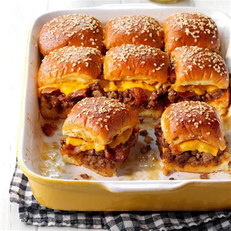 Bacon Cheeseburger Slider Bake Recipe Slider Recipes Recipes