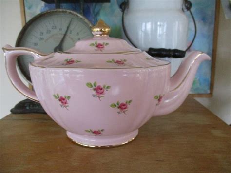 Vintage Sadler Pink Roses Teapot With Gold Details Beautiful Etsy