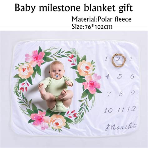 Baby Monthly Milestone Blanket Boy Or Girl Personalized Baby