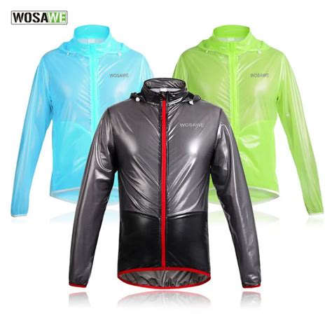 Wosawe Outdoor Sports Jacket Bicycle Raincoat Hooded Men Women Cycling