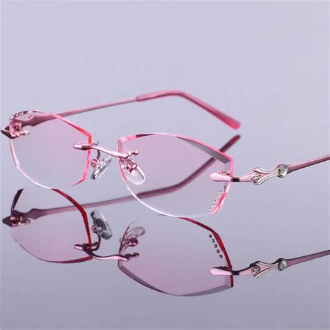 Women S Frameless Finished Products Prescription Optical Prescription Glasses Beautiful Trimmed