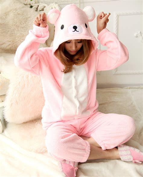 Nuevo 2016 Adulto Rilakkuma Disfraz Onesies Pink Relax Bear Cosplay