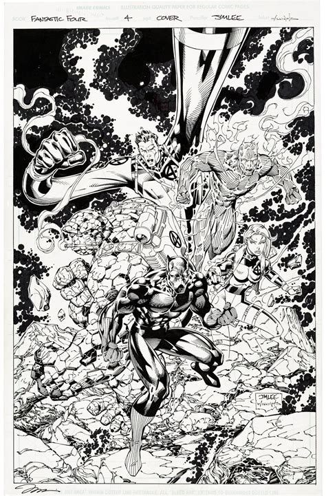 travisellisor “the cover to fantastic four 1996 4 by jim lee and scott williams” jim lee