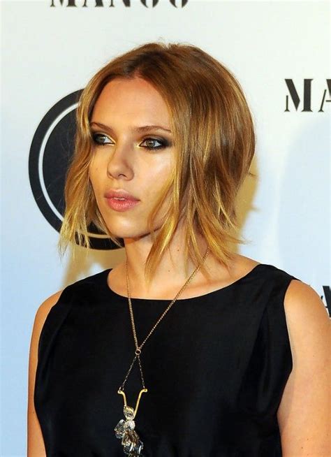 Celebrity Long Inverted Bob Hairstyle Scarlet Bobs And