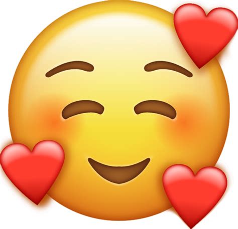 Smile Emoji With Hearts Free Download All Emojis Emoji