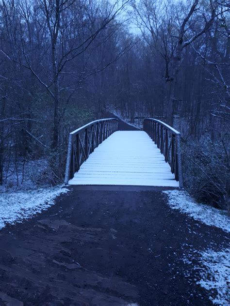 Snow Covered Bridge On My Walking Trail This Morning Rottawa
