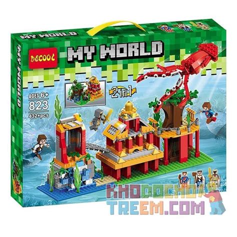 Decool 823 Jisi 823 Xếp Hình Kiểu Lego Minecraft My World 斯蒂芬海底王宫探险