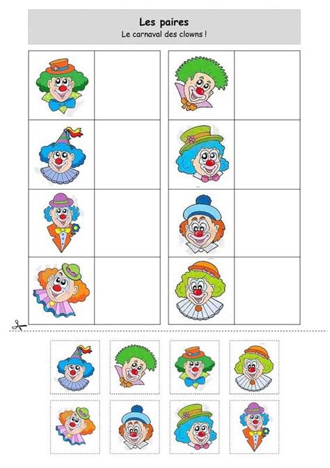 Les Paires Le Carnaval Des Clowns Activit Carnaval Carnaval