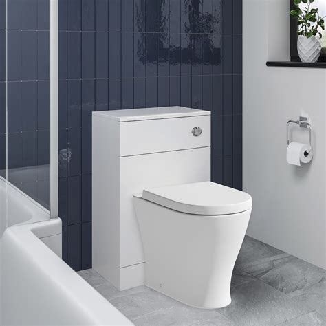 Btw Back To Wall Toilet Pan Concealed Cistern Unit 500mm Soft Close
