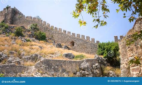 Ancient Fortress In Alanya Stock Image Image Of Asia 20539075