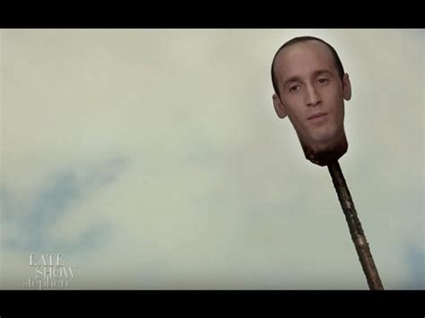 Stephen Colbert Depicts Stephen Millers Head On A Spike