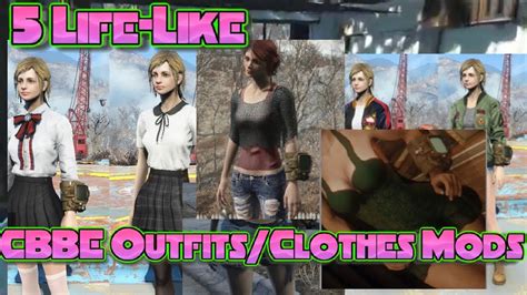5 Life Like Cbbe Outfitsclothes Mods For Fallout 4 Xbox Onepc Youtube