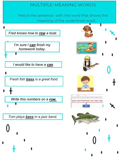 Multiple Meaning Words Worksheets 5th Grade Pdf | Times Tables Worksheets