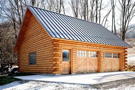 Custom Garages Beaver Mountain Log Homes
