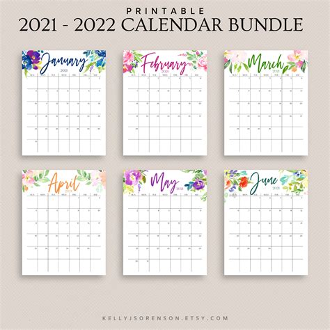 Free Editable Downloadable Monthly Calendars 2022 Free Editable 2021