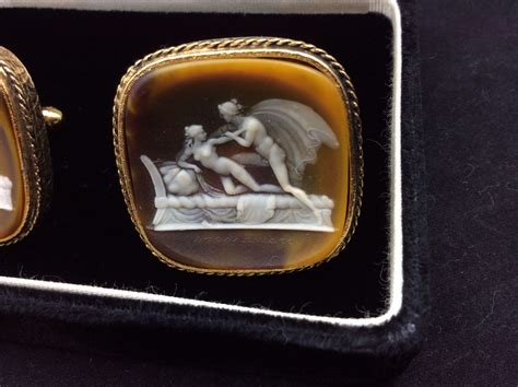 Vintage Cufflinks Of Museum Masterpiece Nudes By Dante Gem