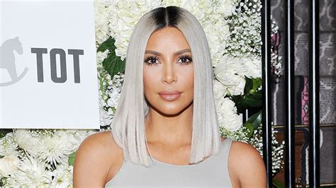Join kim kardashian on a red carpet adventure! Kim Kardashian Debuts New Icy Blue Hair Color | StyleCaster
