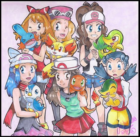 Pokemon Trainer Girls By Kikulina On Deviantart