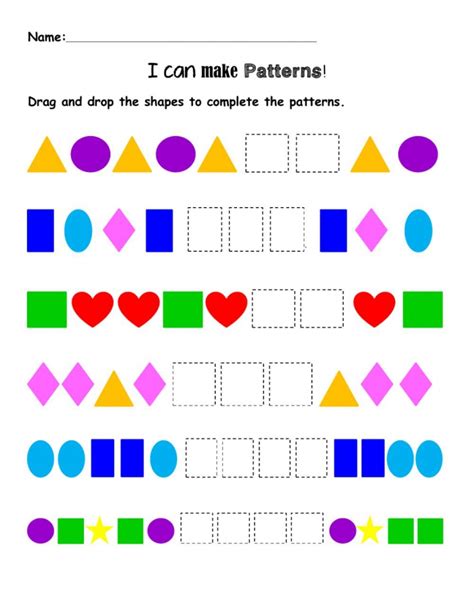 Patterns For Kids Worksheets