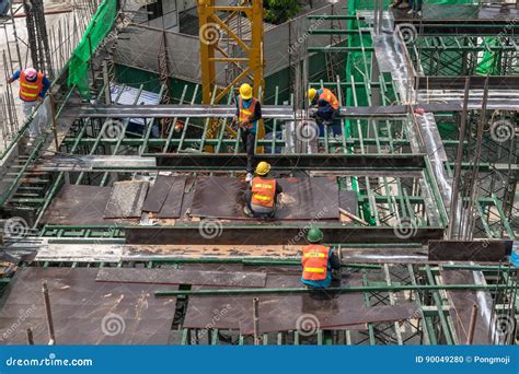 People Construction Worker At Construction Site Editorial Image Image