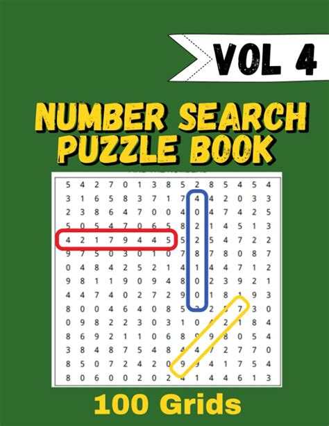Number Search Puzzle Book 100 Number Search Puzzle Grids For Adults