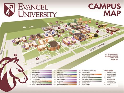 Campus Map And Parking Evangel University