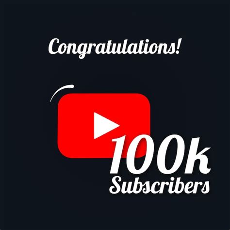 Premium Vector 100k Youtube Subscribers Design