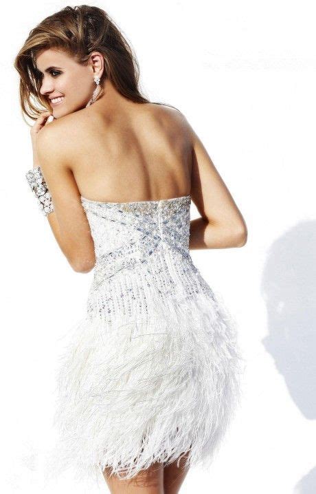 Sexy Short White Feathers Cocktail Dresses Sweetheart Special