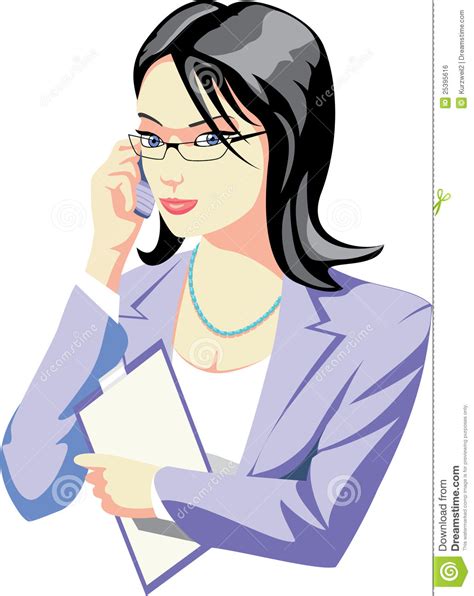 Office Manager Stock Vector Illustration Of Contact 25395616
