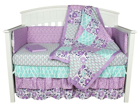 Purple is the color of royalty, perfect for your little princess. Zoe Floral Lavender/Purple 8-In-1 Crib Bedding Collection ...