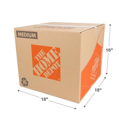 The Home Depot Medium Moving Box 18 In L X 18 In W X 16 In D