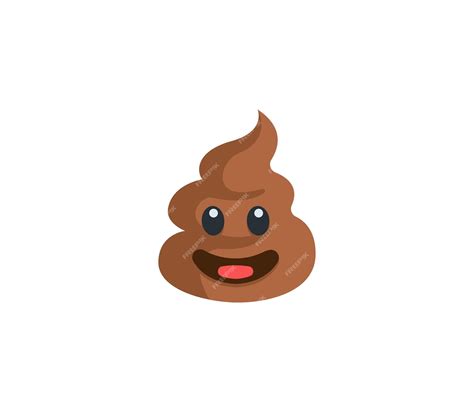 Ilustração Em Vetor Emoji Cocô Poo Emoticon Isolado ícone De Cocô