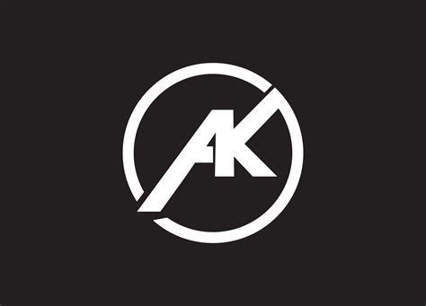 Ak Letter Logo Design Creative Modern A K Letters Icon Vector