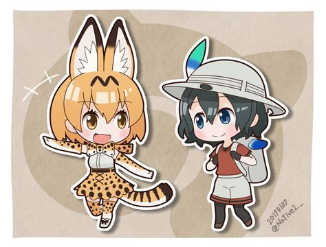 Serval Kaban And Lucky Beast Kemono Friends Drawn By Native Danbooru