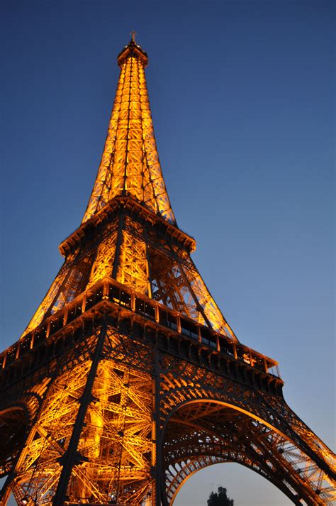 Eiffel At Sunset Paris City Eiffel Tower Paris