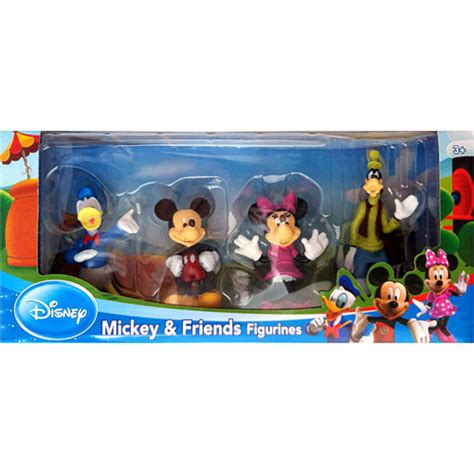 Disney 4 Pack Mickey And Friends Figurine Set Mickey Mouse Minne