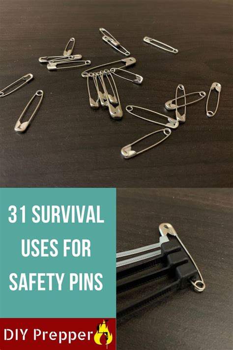 31 Survival Uses For Safety Pins Diy Prepper Safety Pin Diy Safety