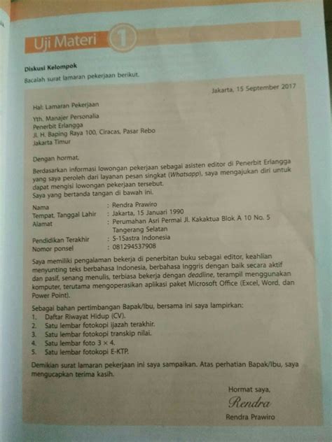 Jenis Surat Lamaran Kerja Berdasarkan Isinya
